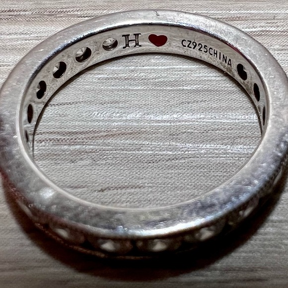 Designer Hidalgo Sterling Silver Cubic Zirconia Eternity Ring, Size 6 - Picture 4 of 8